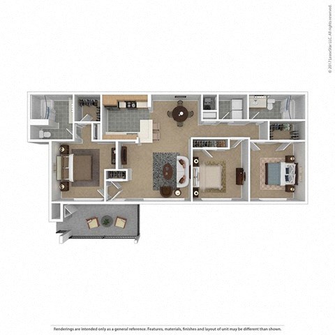 The Hacienda Floor Plan at Portico at Lanier, Gainesville, GA